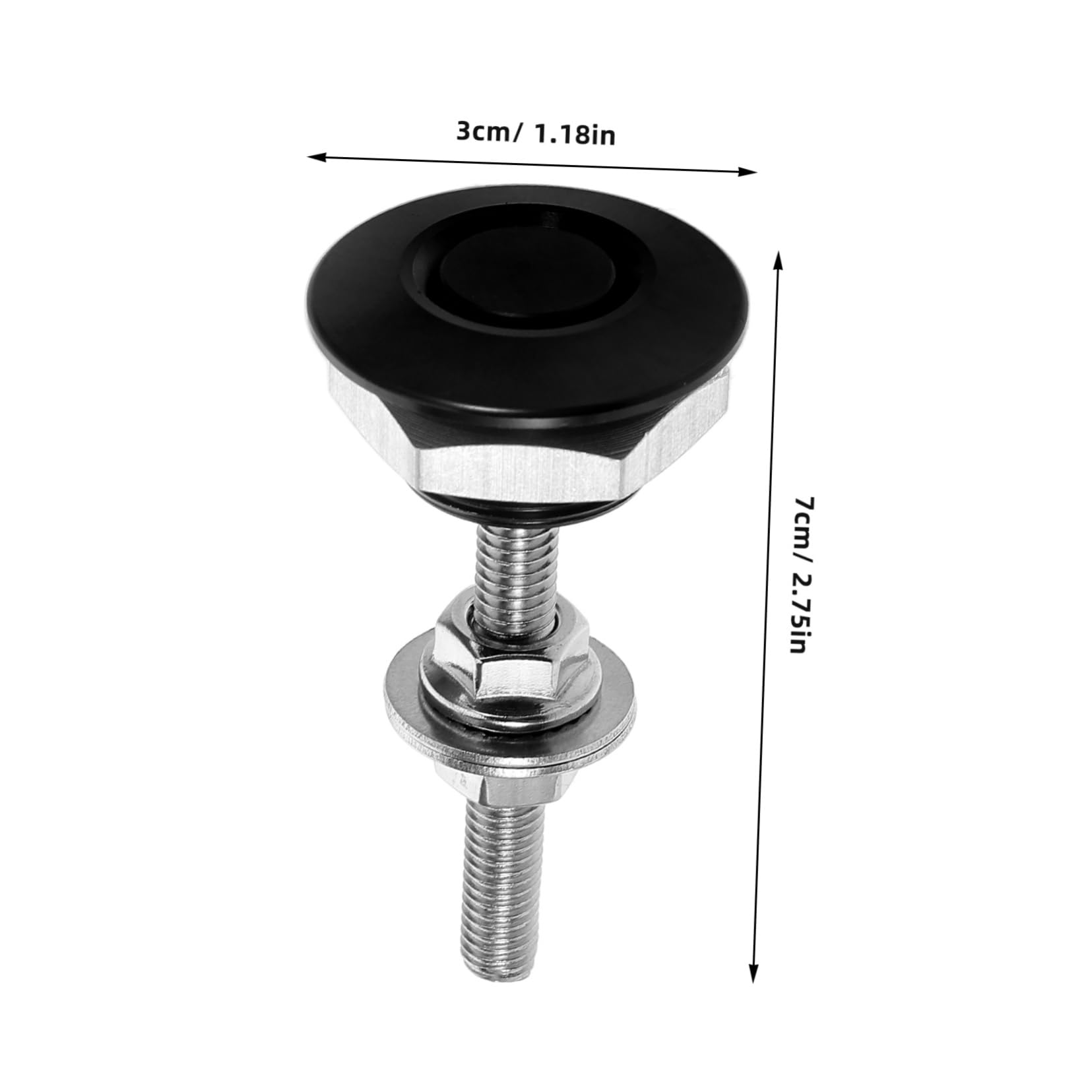 BRIGHTFUFU Automotive Hood Lock Inspired Push Button Latch Pin Durable Aluminum Alloy Bumper Clips Replacement for Enhanced Vehicle Aesthetics