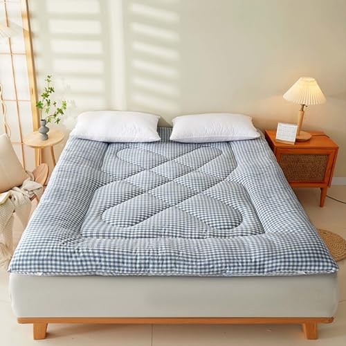 Colchón japonés portátil para suelo, suave, transpirable, enrollable, para el hogar y camping, 150 x 200 cm, tumbona plegable, ideal para sofá y uso en el suelo