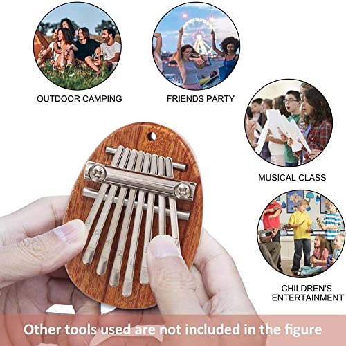 G1e0 Mini piano à pouce portable 8 Sapele Kalimba Instrument d’entraînement de Noël pour débutants - Les Beatles, Paul McCartney, John Lennon, RIngo Starr, George Harrison G1e0 Mini piano à pouce portable 8 Sapele Kalimba Instrument d'entraînement de Noël pour débutants – Image 5