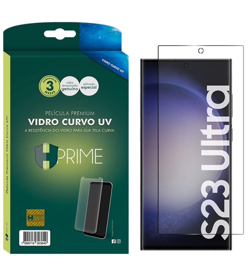 Pel�cula HPrime Vidro Curvo UV Para Samsung Galaxy S23 Ultra 6.8