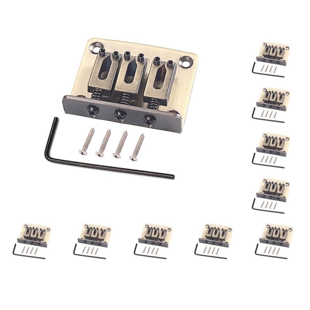 10 set Pratico Ponte per Pianoforte Antiruggine Ponte Cordiera Leggero Resistente all'usura Roller Sella Parti di Chitarra Accessori Basso Ukulele