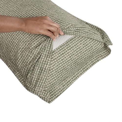 Image of Wakefit 100% Cotton Pillow Cover Set of 2 | 200 TC Soft & Breathable Pillow Cases | Standard Size 18 x 27 Inch | Skin Friendly, Durable & Gentle Machine Washable | Buffey