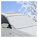 PHUABFY Cubierta de Parabrisas de Automóvil, para Benz GLB 7 Places (Avec poches Filet Des Deux côtés) 2020-2024 Protege Antihielo y Nieve Lluvia Funda Sol y Lluvia Plegable Parabrisa Delantero