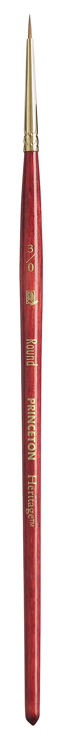 Princeton Heritage, Series 4050, Synthetic Sable Paint Brush for Watercolor, Round, 3/0