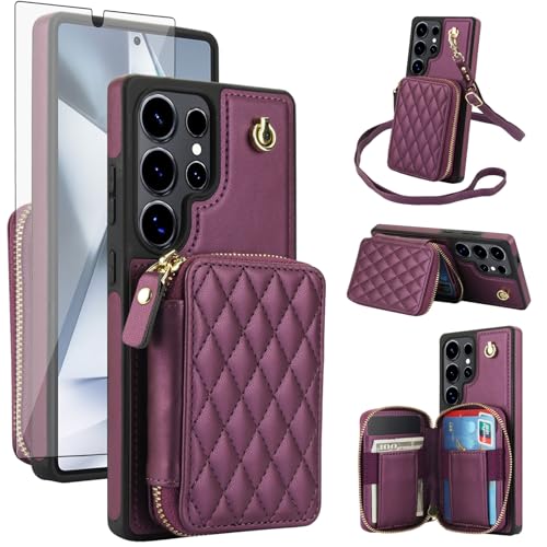 Coque Samsung S24 Ultra avec protège-écran verre trempé et blocage RFID