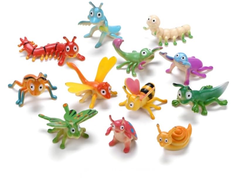Image of Small Kids Sea & Wild Animal Toys Sets for Fun, Educational, Spark Imagination and Learning (Multi Choice Sets) (Insect Figurines) 12pcs