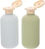 Avocado 2 Pcs Travel Bottles 6.8Oz Refillable Squeeze Lotion Shampoo Conditioner Bottles with Flip Cap Leak-Proof Toiletry Containers for Travel