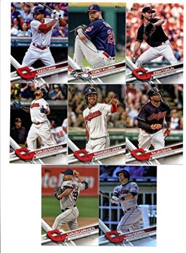 2019, 2018, 2017, 2016, 2015 Topps Baseball Card Team Sets (Complete Series 1 & 2 From All 5 Years) 100+ Cleveland Indians inc. Francisco Lindor, Jose Ramirez, Carlos Santana, Andrew Miller, plus many Rookies and stars in 5 acrylic cases - perfect for gift giving