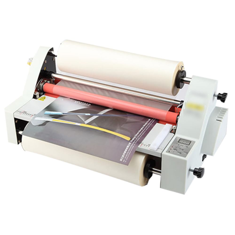 Macchina Plastificatrice Elettrica,Laminatore Caldo Freddo,Regolazione Spessore Carta,velocità Regolabile,Doppia Laminazione,per Foto E Documenti Importanti V350