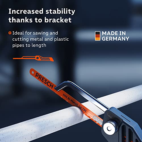 Presch Junior Hacksaw Flexible 300mm, 3 in 1 Saw for Metal Cutting incl. 300mm HSS bimetal Saw Blade, Adjustable & Small - Image 4