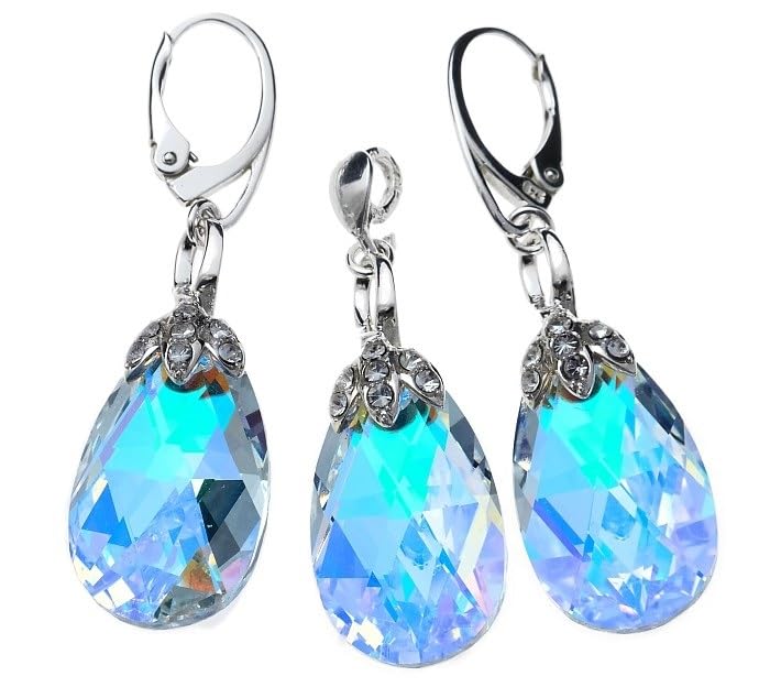 Pendientes de plata 925 ARANDE con cristales el regalo ideal de aniversario para mujer