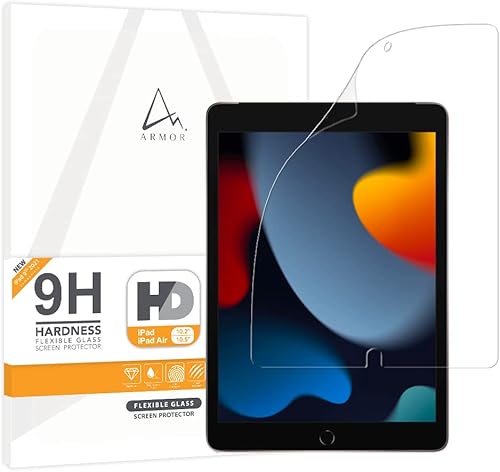 ARMOR Protector de pantalla de vidrio flexible para iPad Pro 10.5"  iPad 10.2" (789)  iPad Air 10.5" (3), 9H con HD