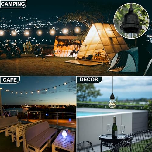 LEDSone Modern and Retro 2M Adjustable Single-Head Pendant DIY Light Black Flex Cable with E27 Socket Holder for Dining Room Living Room Kitchen Hallway Cafes Bars Offices and Restaurant - Cosy Home Interiors LEDSone Modern and Retro 2M Adjustable Single-Head Pendant DIY Light Black Flex Cable with E27 Socket Holder for Dining Room Living Room Kitchen Hallway Cafes Bars Offices and Restaurant - Image 8