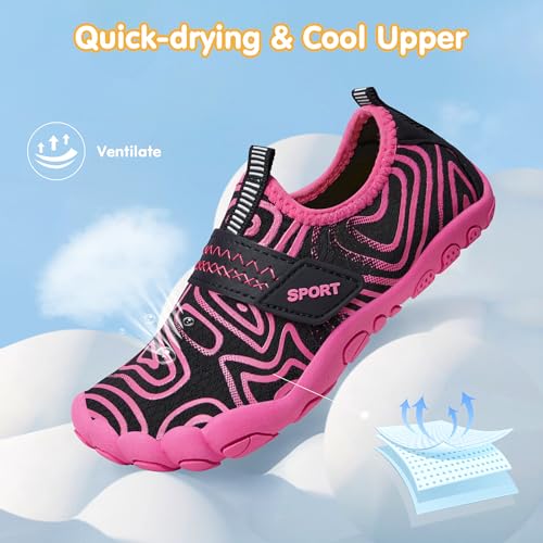 Image of ATHMILE Kids Water Shoes Boys Girls Water Shoes Quick Dry Barefoot Beach Sports Swim Pool Summer Shoes(Little Kid /Big Kid)