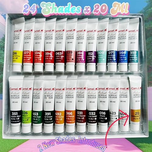 Image of Camel Artist Acrylic Colours 24Shades X 20ml