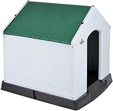 Confidence Pet Medium Waterproof Plastic Dog Kennel Outdoor House Green