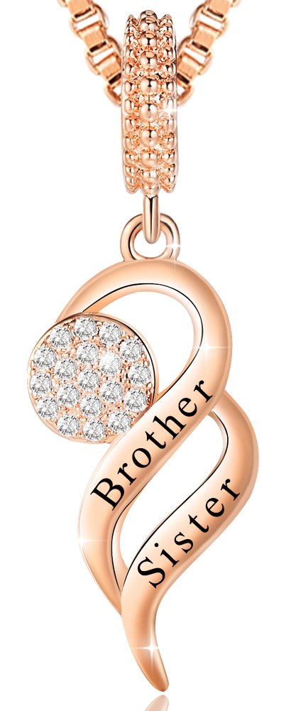 Ado GloChristmas Day Sis Gift, Always My Sister Forever My Friend Heart Pendant Necklace/Bracelet, Brother Sister Forever Love Fashion Jewelry for Women Girl, BFF Birthday Anniversary Xmas Present