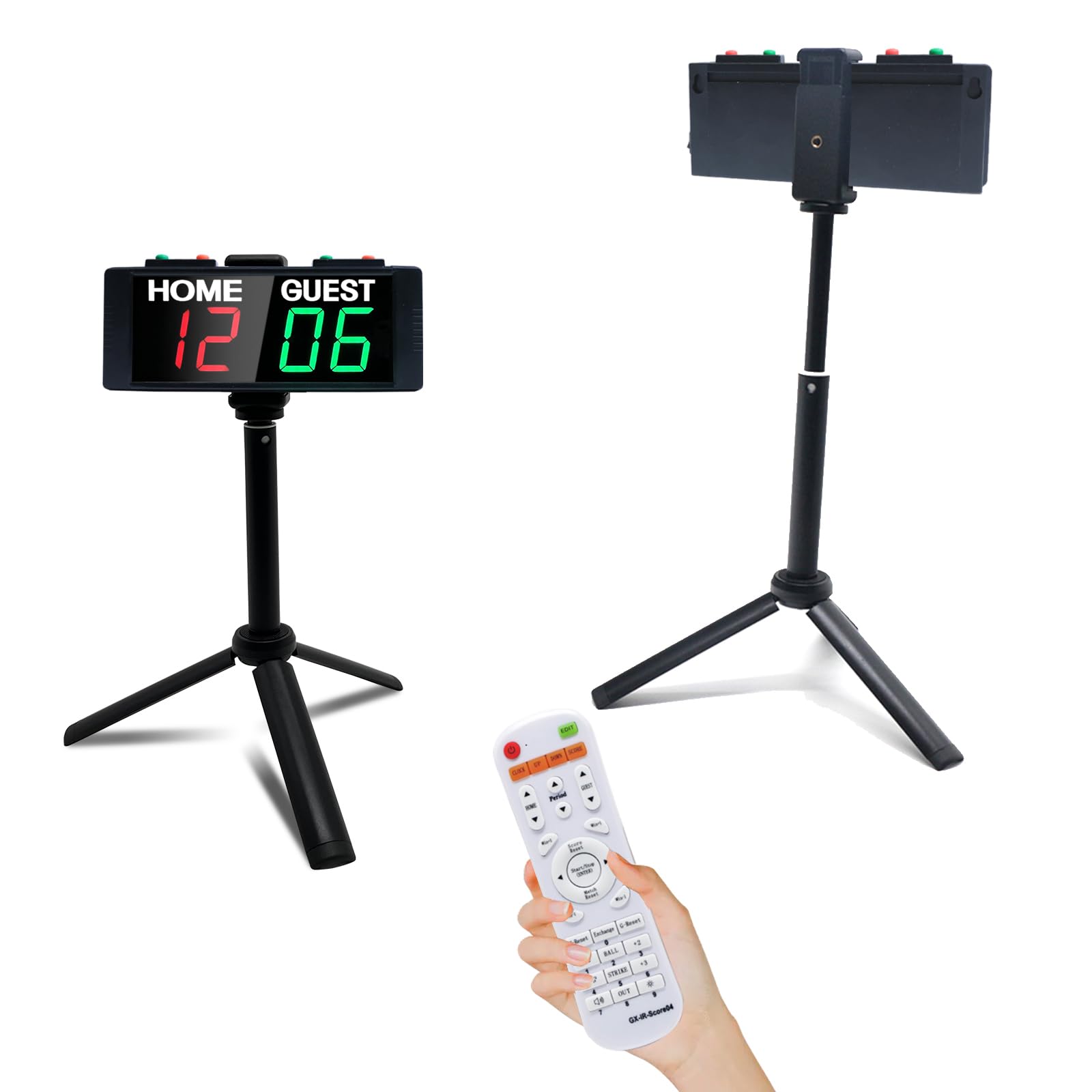 Marcador Digital LED Portátil con Temporizador y Control Remoto para Juegos de Patio