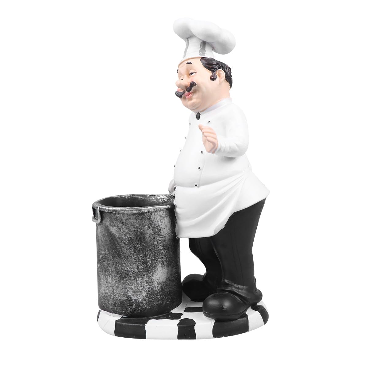 Statue chef miniature en résine ornement stable et élégant