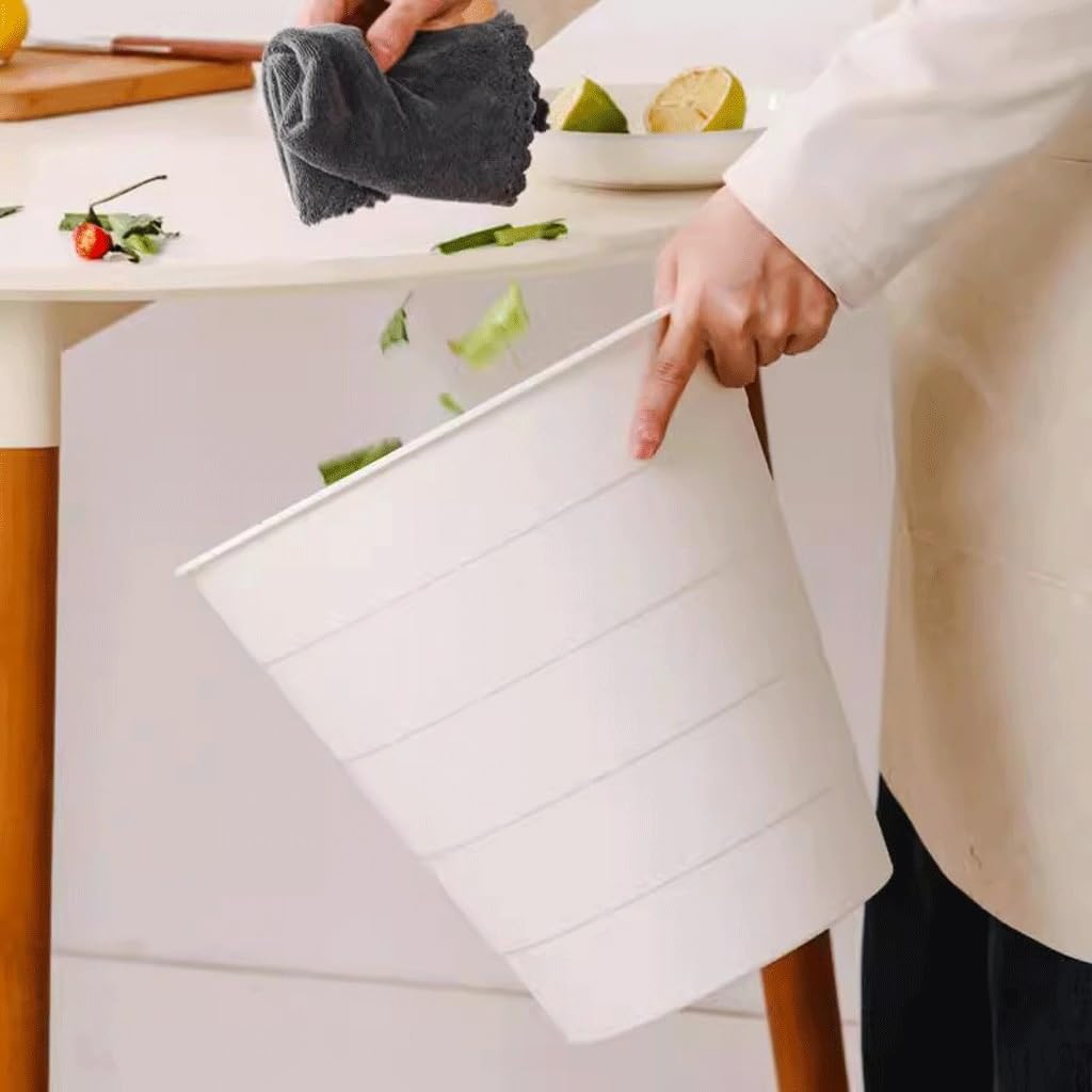 Papelera Cubo De Basura Descubierto For El Hogar, Sala De Estar, Restaurante, Oficina, Baño, Dormitorio, Papelera, Cubo De Almacenamiento Papelera De Cocina(C)
