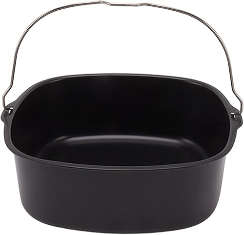 TOPINCN Accesorios para freidora de aire para tartas, latas de pastel, revestimiento antiadherente, barril para hornear, pastel de metal, sartén