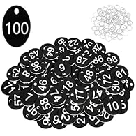 【HIGH-QUALITY MATERIALS】Our plastic number tags are made of ABS material, which has good strength, hardness and toughness. The surface is smooth and you won't worry about getting hurt. And this material is waterproof, the numbers are clear and not ea...