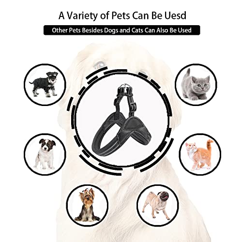 No Pull Dog Harness,No Choke And Easy Control,Adjustable Belt Reflective Breathable Soft Mesh,Escape Proof Harness For Small Medium And Large Dogs,Suitable For Trainning And Running (Black, M) #TOP3