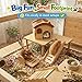 Lucasynplex 3-in-1 Hamster Wooden Activity Center - Multi-Level Platform, Hideaway House,Interactive Foraging Seesaw,Natural Non-Toxic Small Pet Habitat Decor for Dwarf Hamsters, Gerbils, Mice