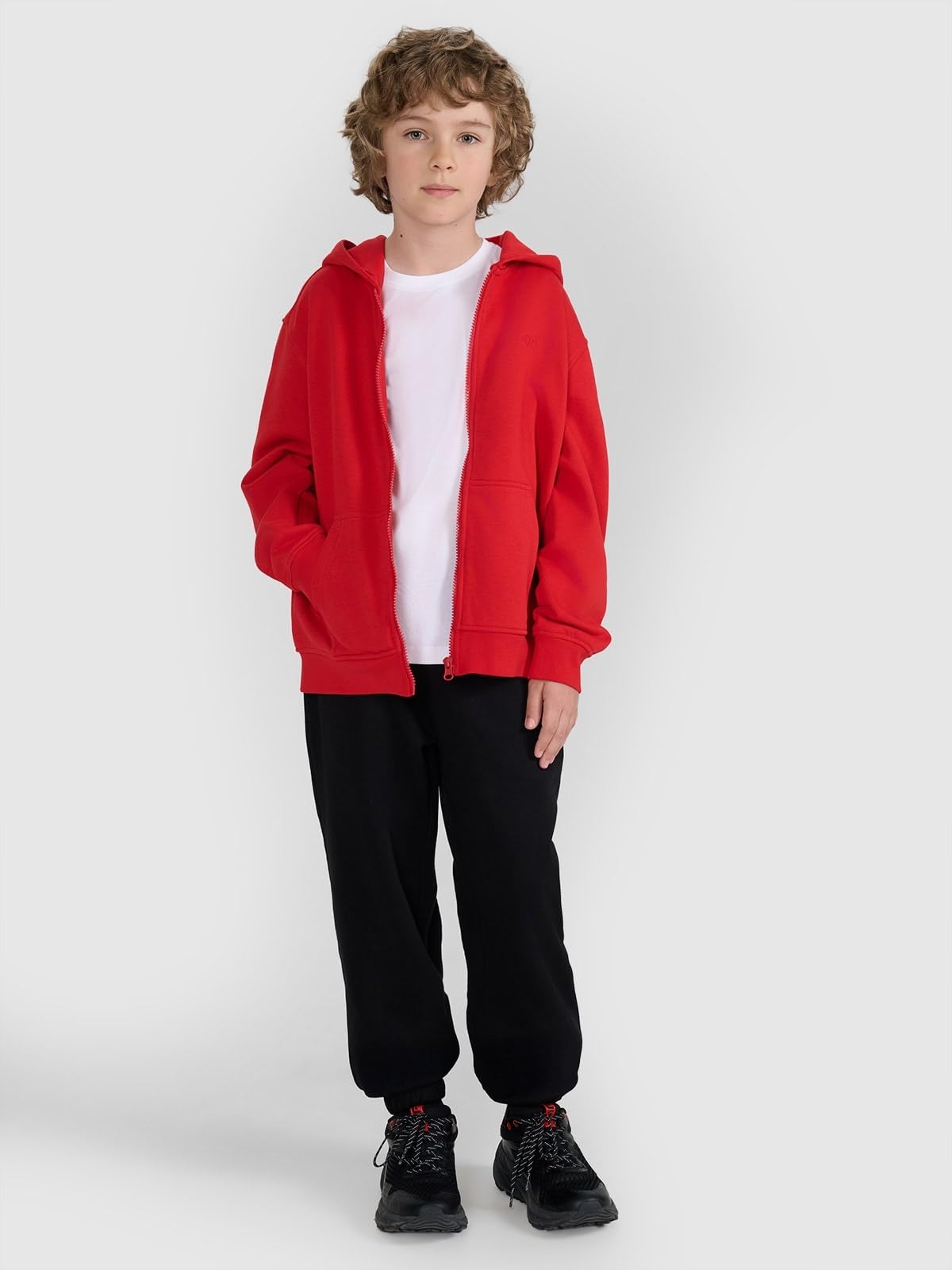 4F Bluza dresowa rozpinana z kapturem chłopięca