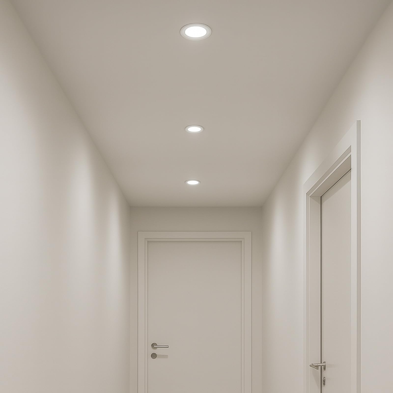 Alpinaluz Pack 10 Downlight LED Empotrables de Techo 5W Ø92mm Blanco – Focos LED Circulares CCT Seleccionable 3000K/4000K/6000K, Corte Ø75–80mm, IP44 para Baños, Cocinas, Pasillos o Salón