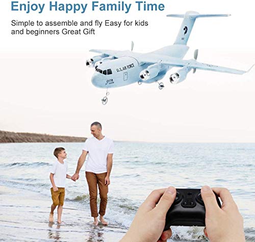 C-17 RC Airplane EPP DIY Remote Controlled Plane 2 Channels 2.4Ghz 3-Axis Gyro Airplane Controller Beginner Toy - Thumbnail 7