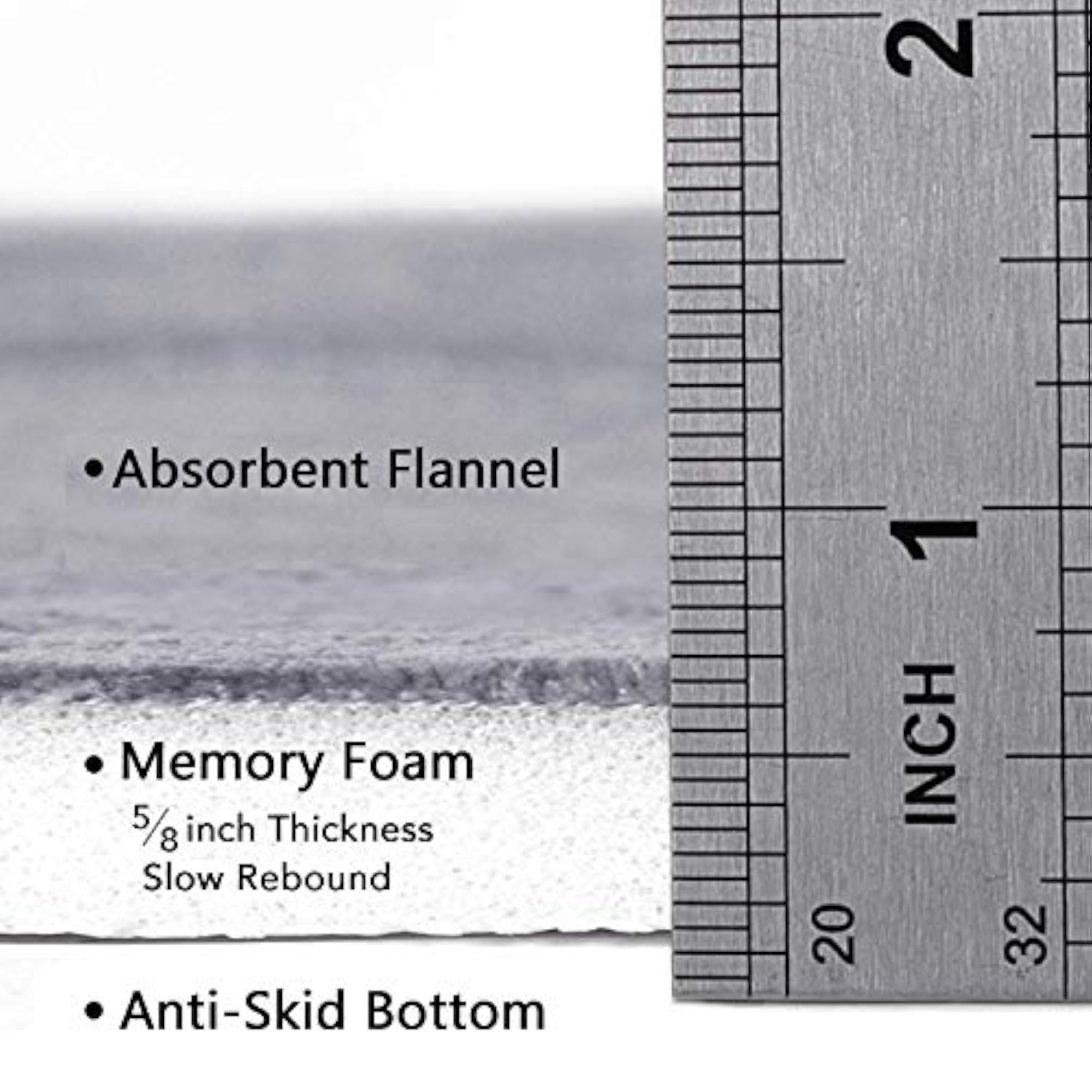 Bathroom Mat Memory Foam, Ultra Soft Microfiber