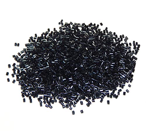 Perlin 5000 Black Glass Seed Beads, 2 mm Round, 100g, Blue,Bronze,Gold,Silver,White, 2mm - Image 3