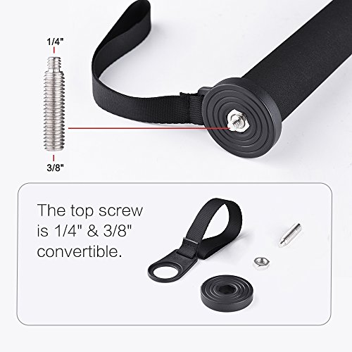 Andoer C-555 155cm / 5.1ft Cam¨¦ra Monopod Unipod en Fibre de Carbone Stick 6-Section avec Sac de Transport Max. Chargez 10kg / 22Lbs pour Nikon for Canon Sony A7 Pentax Cam¨¦Scope Video Studio - Image 4