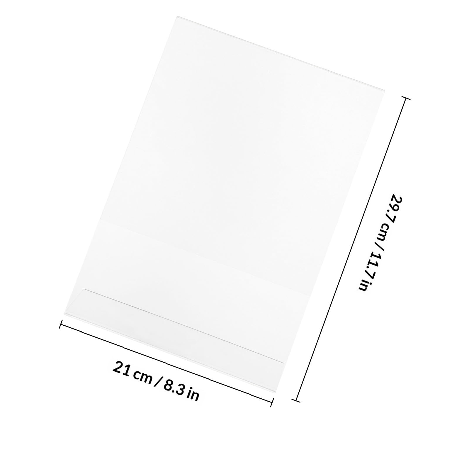 6 Stück L förmiger Schilderhalter aus Acryl A4 Transparent Leicht Entnehmbar für Preisschilder Tischkarten und Menükarten im Büro Laden und Restaurant