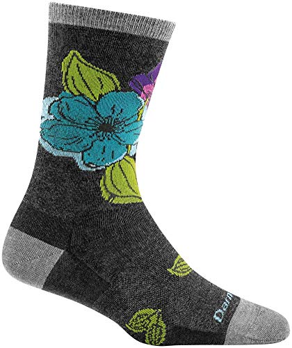 Darn Tough (Style 6013 Women's Watercolor Lifestyle Sock - Charcoal, Medium