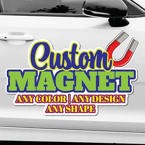 Custom Die Cut Car Magnets - Full Color Magnetic Vehicle Signs | Personalized Car Door Magnets for Business, Advertising, Company Logo on Cars, Trucks & Vans - Weatherproof, UV Resistant, Made in USA