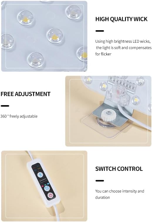 Grow Lights for Indoor Plants, Full Spectrum Panel Lamp with Timer (6H/10H/12H), Auto On/Off, 4 Dimming Levels, Slim Design for Under-Shelf or Wall Mount Use, Daylight White, 2-Pack