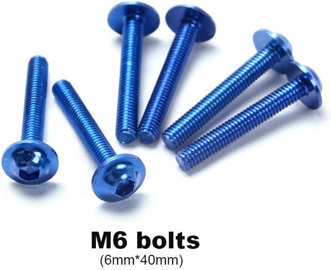 M5 M6 CNC Fairing Bolt Kit Bodywork Screw Compatible with Suzuki GSXR GSX R 600 750 K6 2006 2007 Blue