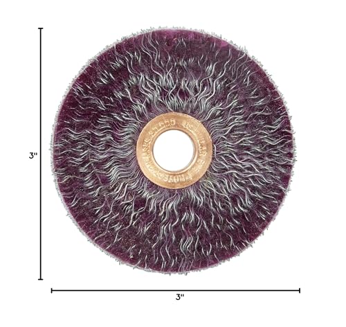 Image of Weiler 35260 Polyflex Encapsulated Crimped Wire Wheel, 3 inch Small Diameter, 0.14 inch Steel Fill, 1 /2 inch Arbor Hole, Made in the USA (Pack of 10)