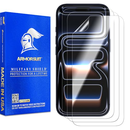 ArmorSuit 3 Pack Screen Protector for iPhone 17 Pro [6.3 inch] Case Friendly MilitaryShield HD Clear...