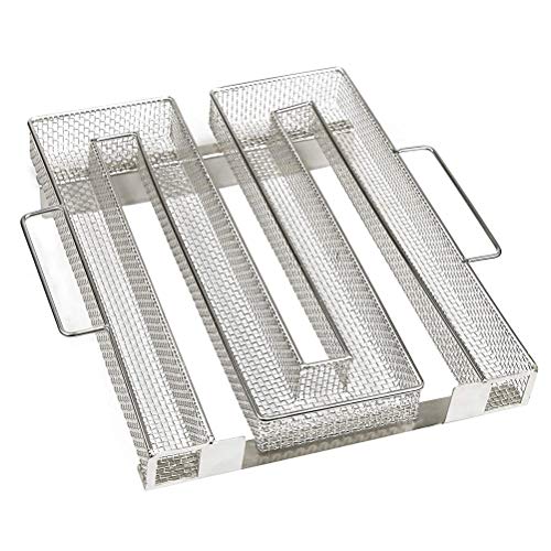 Stainless Steel Cold Smoke Generator for Grill, Barbecue and Smoker with M Shape Design Balanced Smoking (Assorted Color)