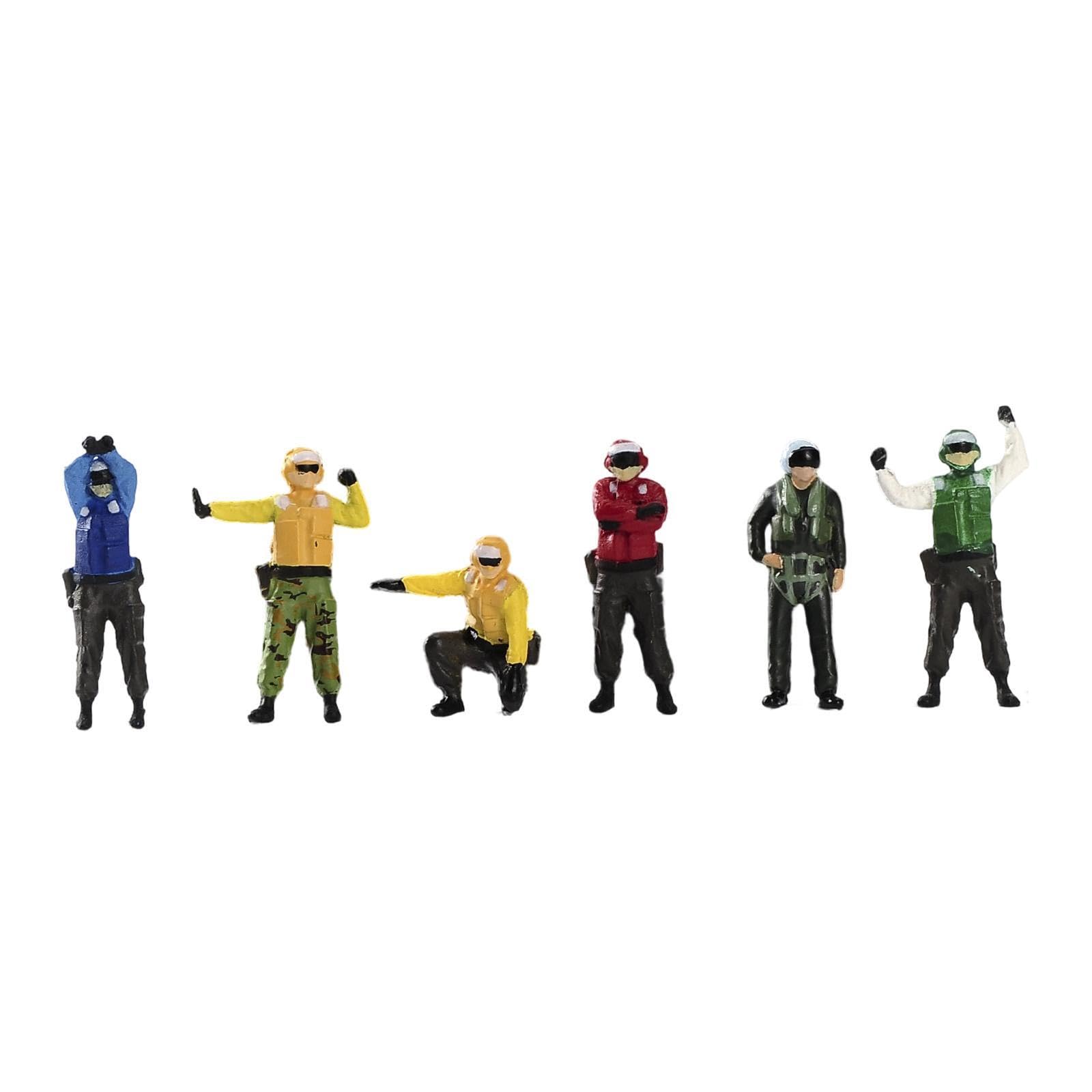 Lot de 6 Figurines Miniatures à L'échelle 1:72, Peintes, de Collection.