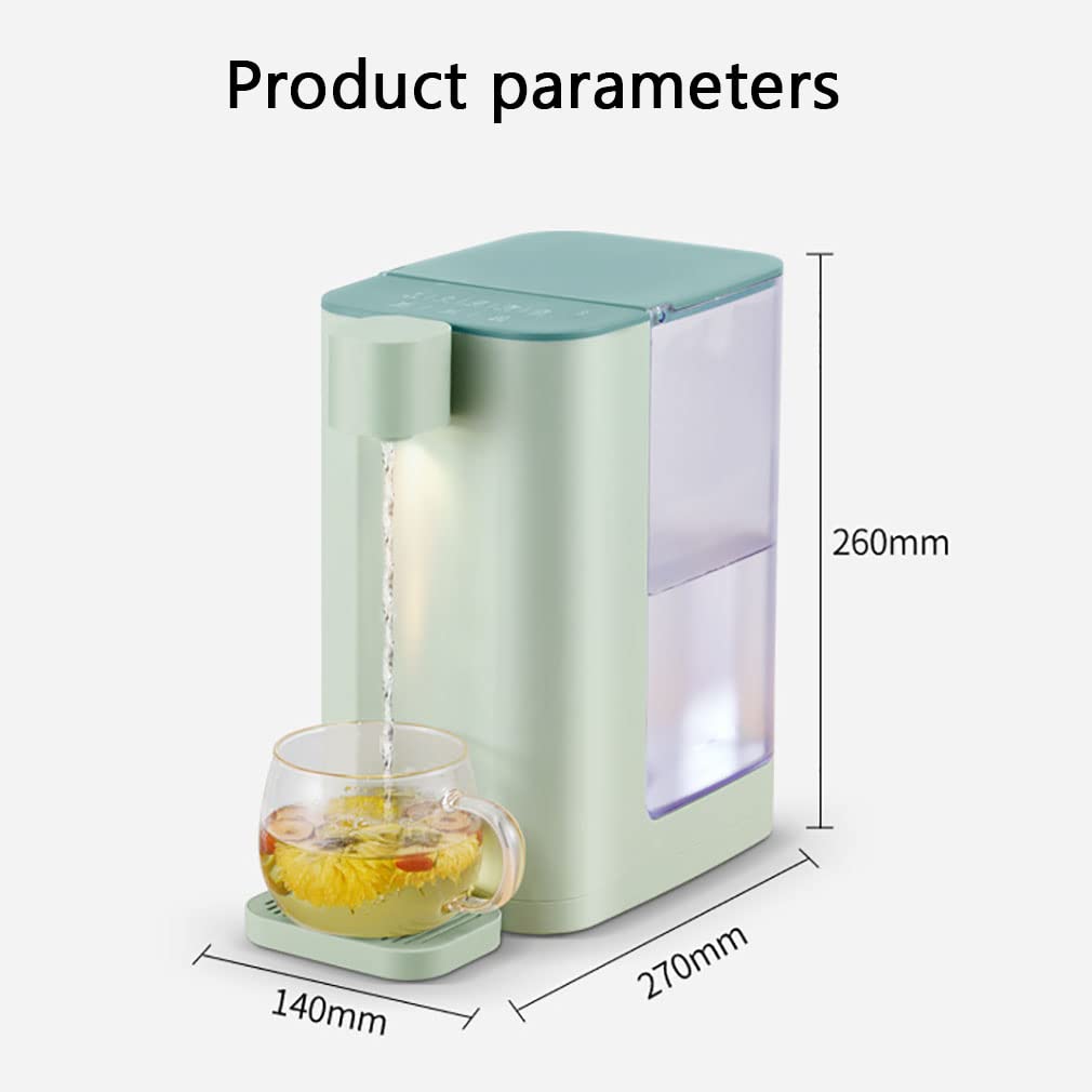Dispensador de agua caliente instantánea, pequeña máquina de barra de té de temperatura constante de sobremesa, 3 segundos de calor instantáneo, panel táctil inteligente, control de temperatura de 5 p