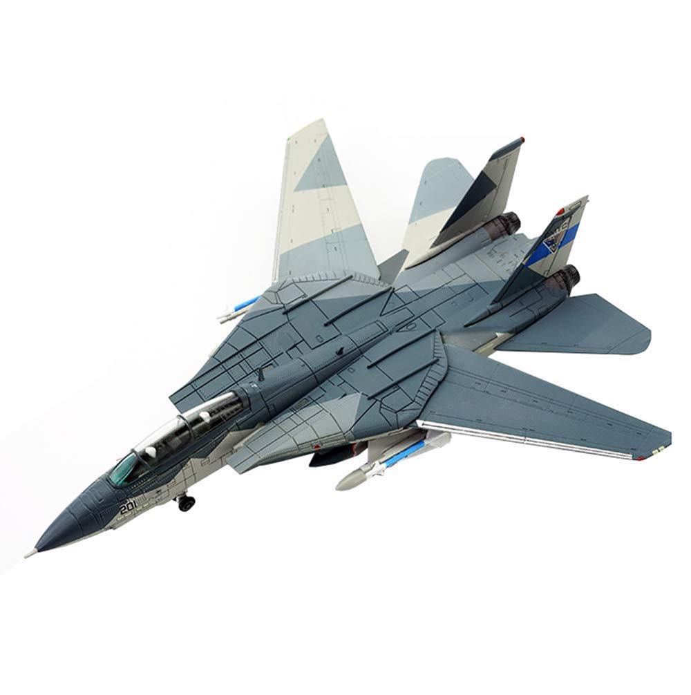 QPWZ 1/144 Scale Military USN F-14A Tomcat 201 Pmtc Nas Point Mugu 1978 Alloy Model, Adult Toys And Gift, 5.2Inch X 3.2Inch