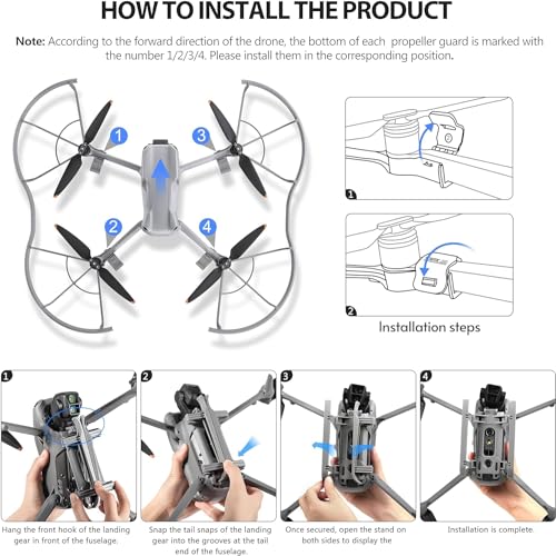 Jambe de train d'atterrissage pour DJI Air 3 avec système libération rapide