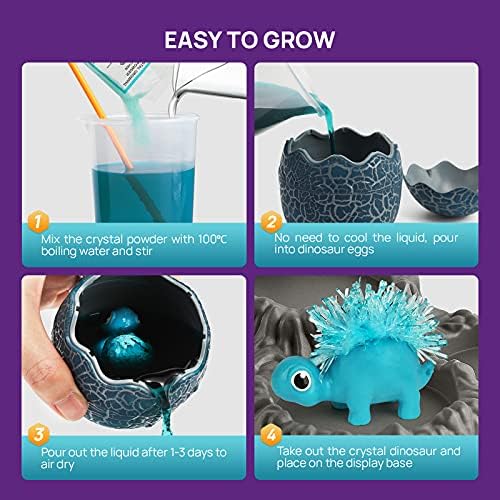 Science Can Crystal Growing Kit for Kids, Crystal Dinosaur Science Kits for Boys 8-12, Great STEM Activities Science Experiments for Kids, Birthday for Boys Girl 5 51K7prtEBiL. AC