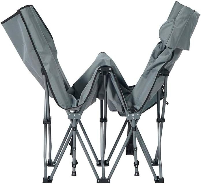 Lightweight Portable Folding Camping Cot with Carry Bag, Heavy Duty 600D Polyester, Steel Frame, 330 lbs Weight Capacity, Gray