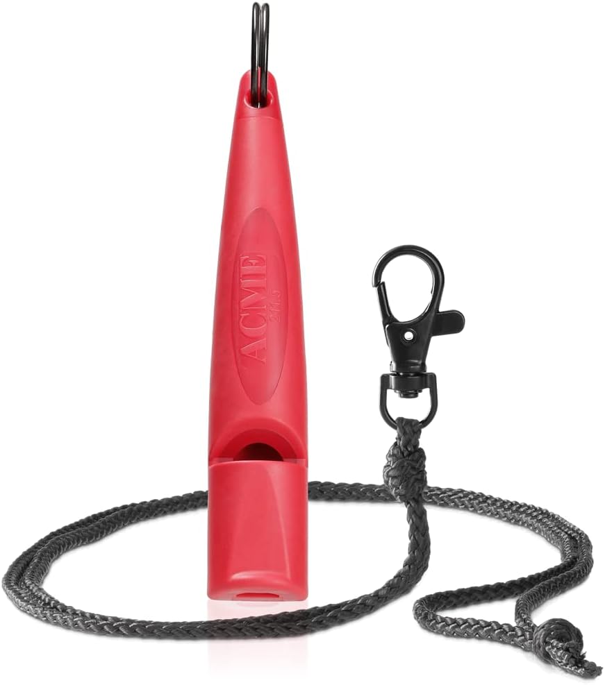 Dog Whistle No. 211.5 (Update 2023) with Free Whistle Band in Matte Black | Alpha | Ideal for Recall | Long Range | Frequency Standardised (Carmine Red)