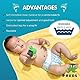 FREDS SWIM ACADEMY Wiederverwendbare Schwimmwindel - Swim Nappy mit Klettverschluss, Baby-Schwimmhose aus weichem Material, verstellbar & einfach anzulegen (Blau, 2)